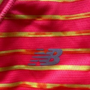 New Balance Hot Pink Top with Neon Yellow Trim